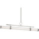 Riven Linear Chandelier Ceiling Light in Polished Nickel
