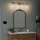 Avery 4 Light 33 inch Brushed Nickel Wall Mt Bath 4 Arm Wall Light