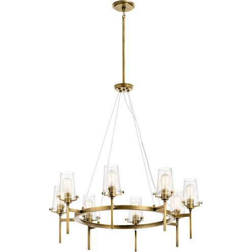 Alton 8 Light 38 inch Natural Brass Chandelier 1 Tier Large Ceiling Light, 1 Tier Large