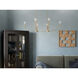 Madden 6 Light 17.75 inch Champagne Bronze Chandelier Linear Ceiling Light, Double