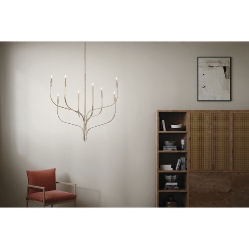 Livadia 8 Light Polished Nickel Chandelier Ceiling Light, 1 Tier Large