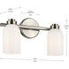 Shae 2 Light 15 inch Brushed Nickel Vanity Light Wall Light