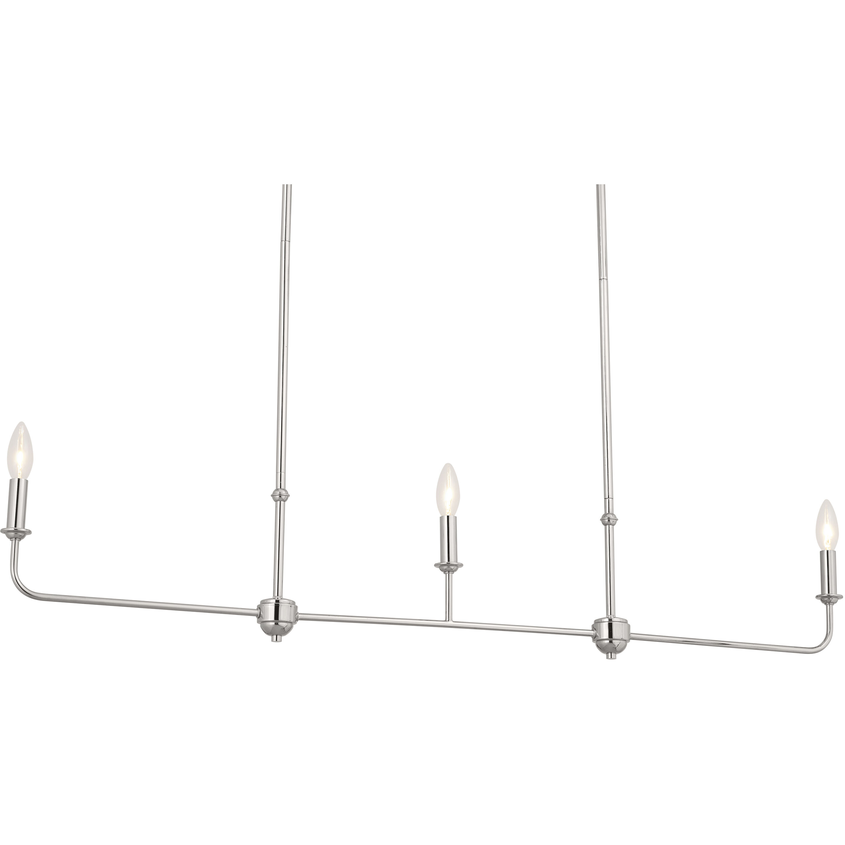 Pallas 3 Light 4.5 inch Polished Nickel Chandelier Linear Ceiling Light