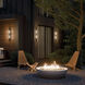 Berens 2 Light 24 inch Textured Black Outdoor Wall Light