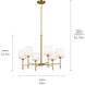 Ali 6 Light 28 inch Brushed Natural Brass Chandelier Ceiling Light