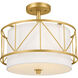 Birkleigh 3 Light 14 inch Classic Gold Flush Mount Ceiling Light