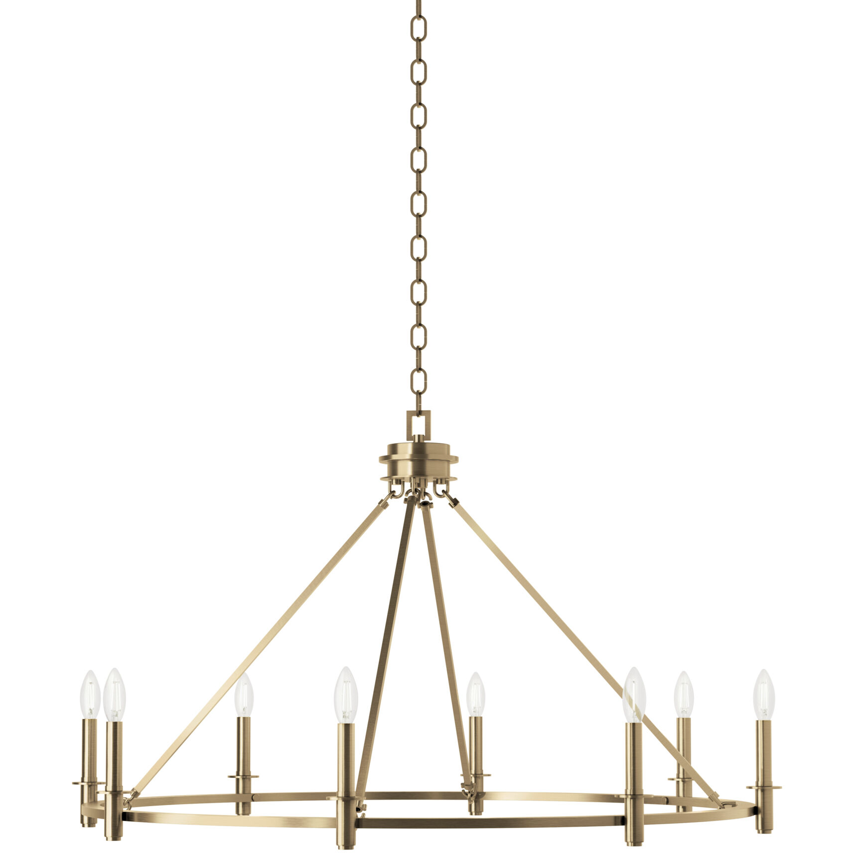 Carrick 8 Light Champagne Bronze Chandelier Ceiling Light, 1 Tier Medium