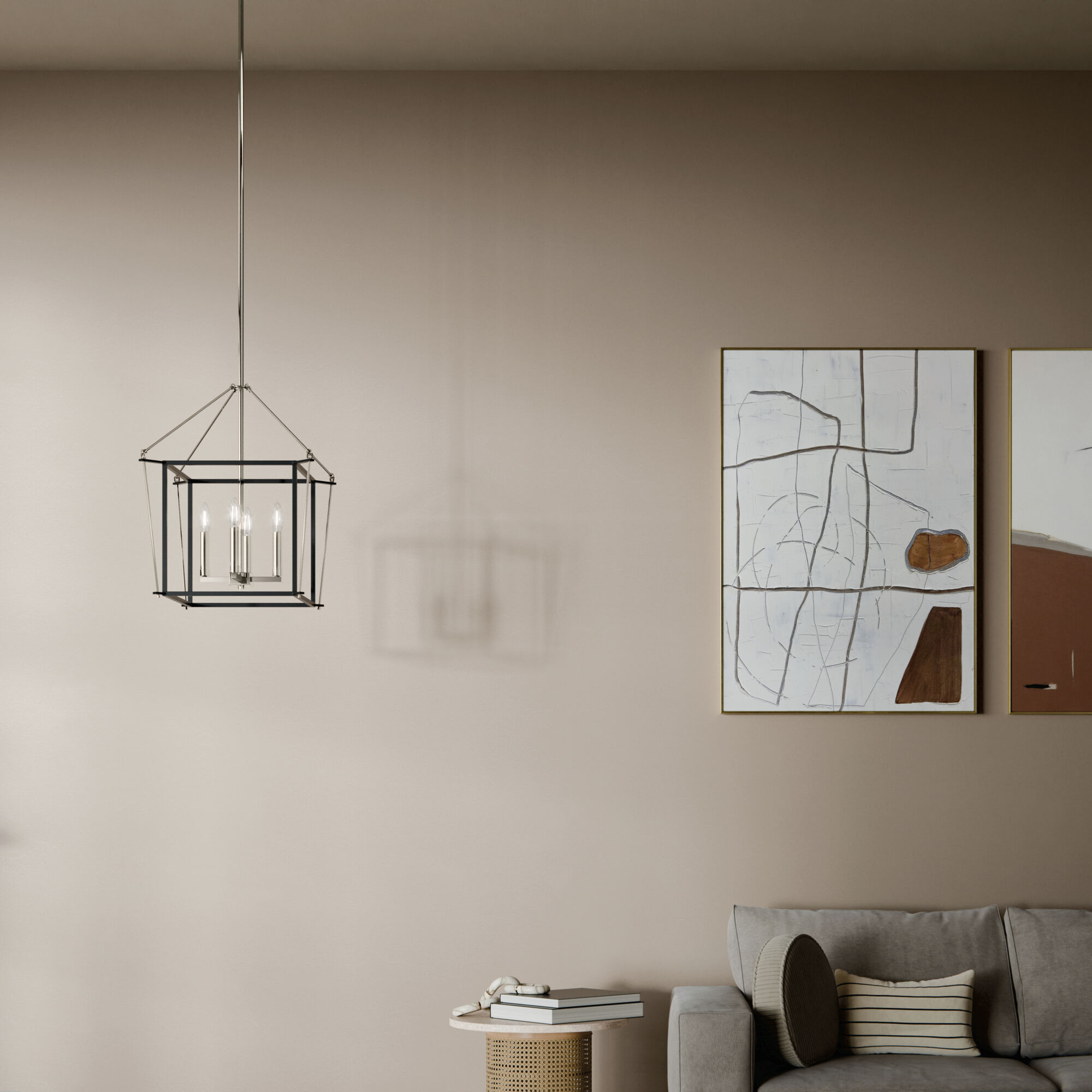 Eisley 4 Light 16 inch Polished Nickel Foyer Pendant Ceiling Light