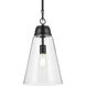 Marsailli 1 Light Black Pendant Ceiling Light, Medium