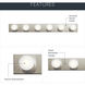 Independence 8 Light 48 inch Brushed Nickel Bath Strip Wall Light