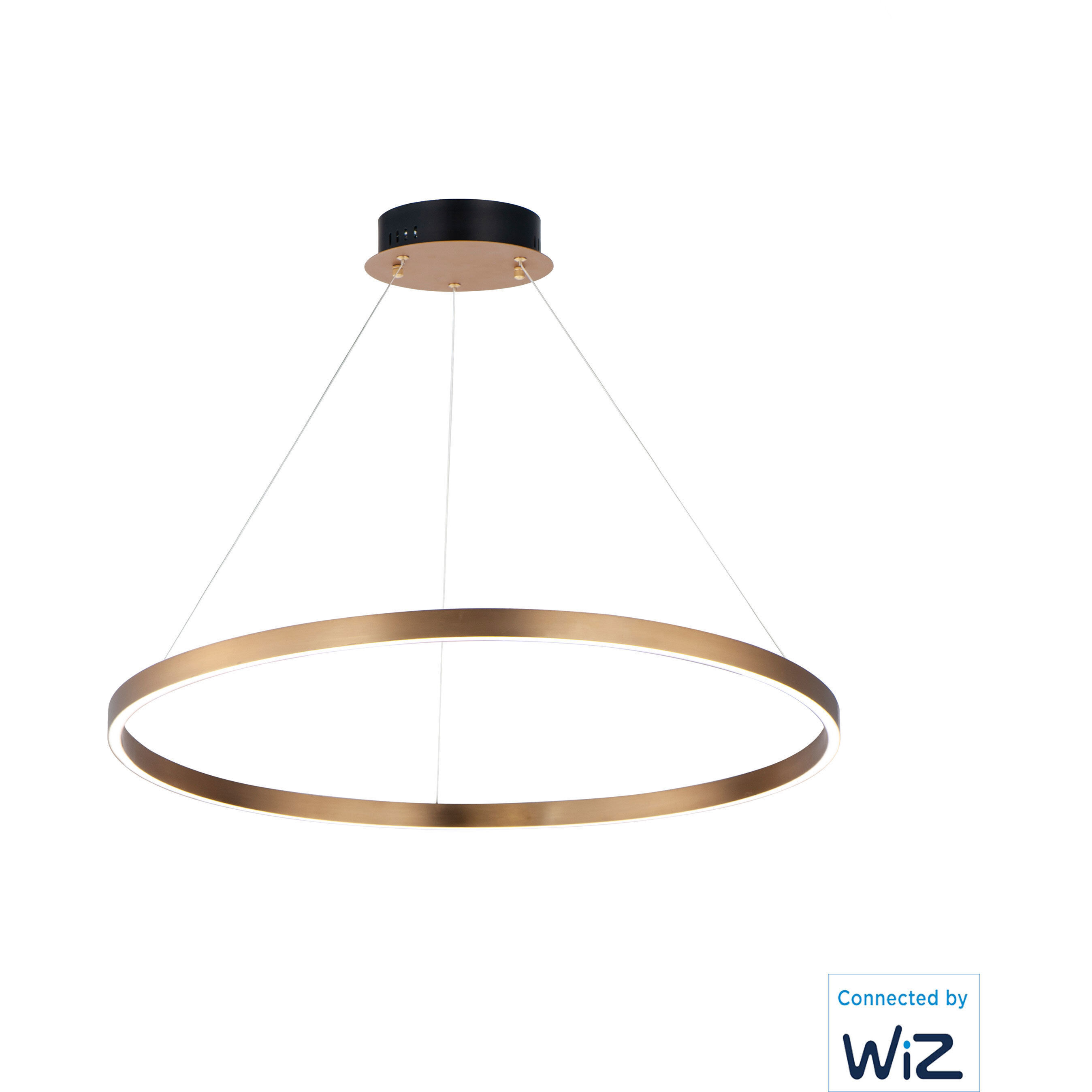 Groove LED 31.5 inch Gold Single Pendant Ceiling Light