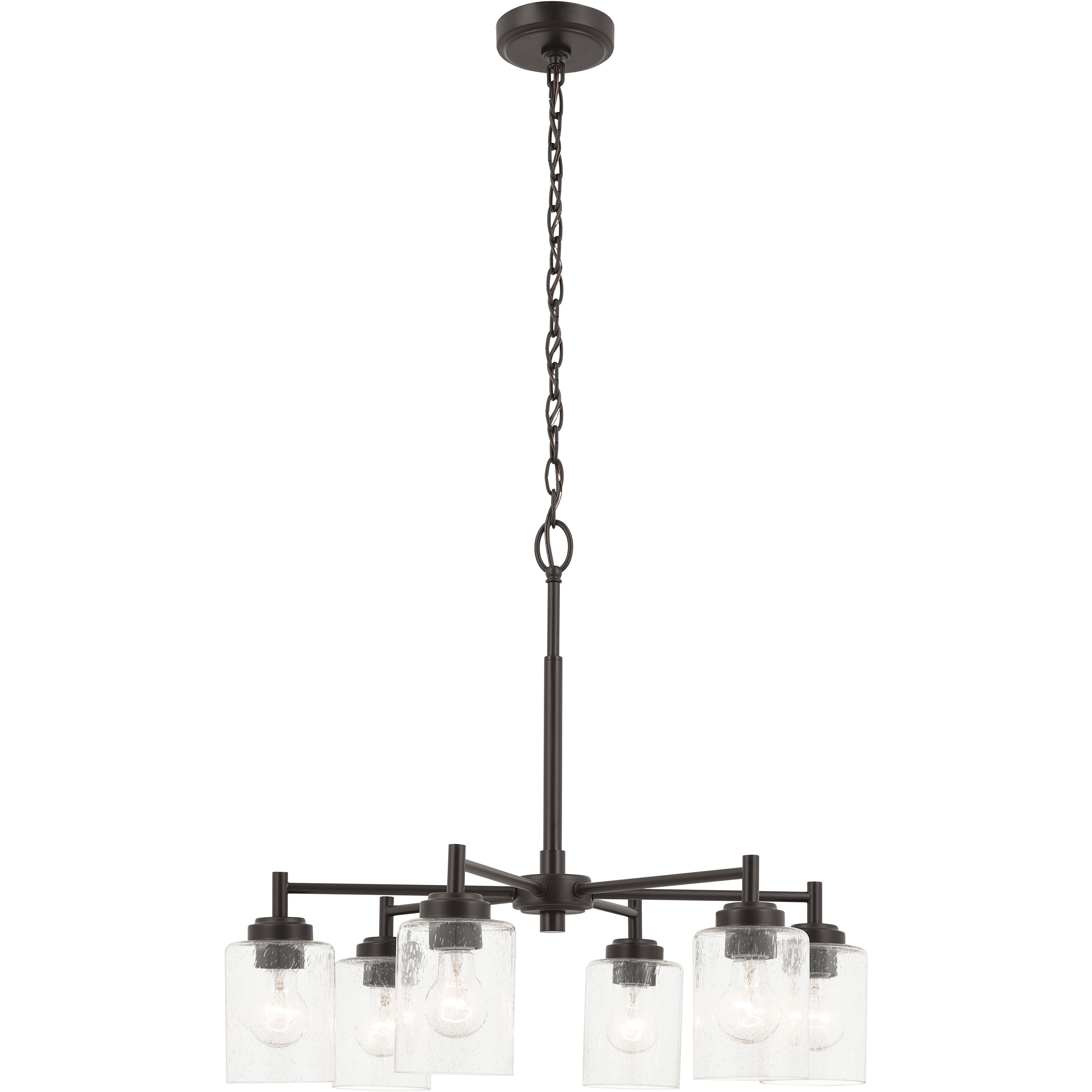 Winslow 6 Light Bronze Chandelier Ceiling Light, Large