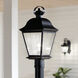 Mount Vernon 1 Light 21 inch Black Outdoor Post Lantern in Clear Seeded, Incandescent