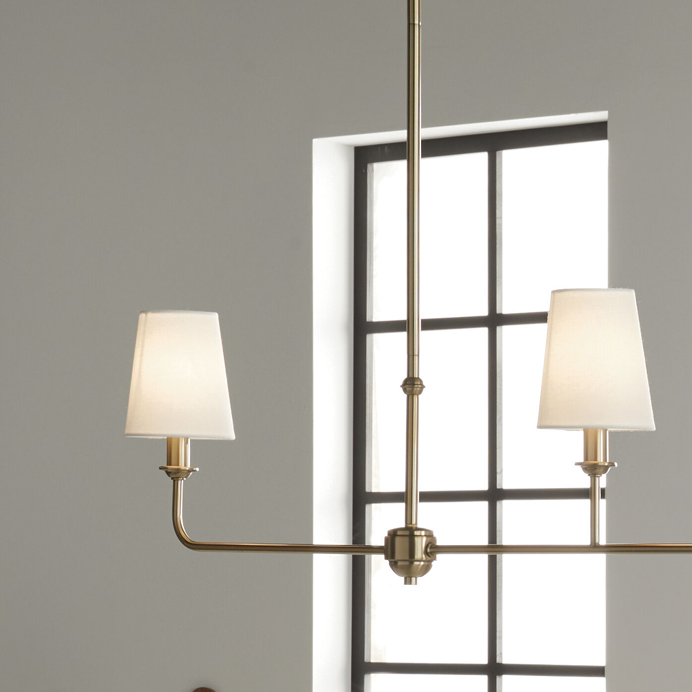 Pallas 3 Light 4.5 inch Brushed Natural Brass Chandelier Linear Ceiling Light