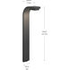 Independence 12 AC/DC 2.75 watt Textured Black Curved Path Light in 2700K