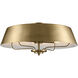 Luella 4 Light 22 inch Brushed Natural Brass Pendant Ceiling Light