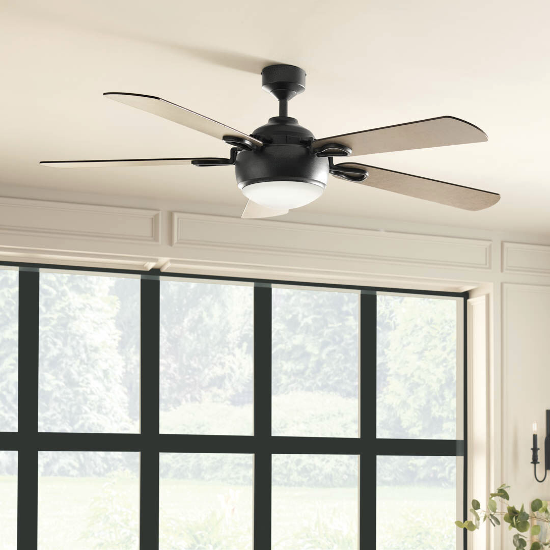 Humble 60 inch Anvil Iron with Distressed Antique Gray Blades Ceiling Fan