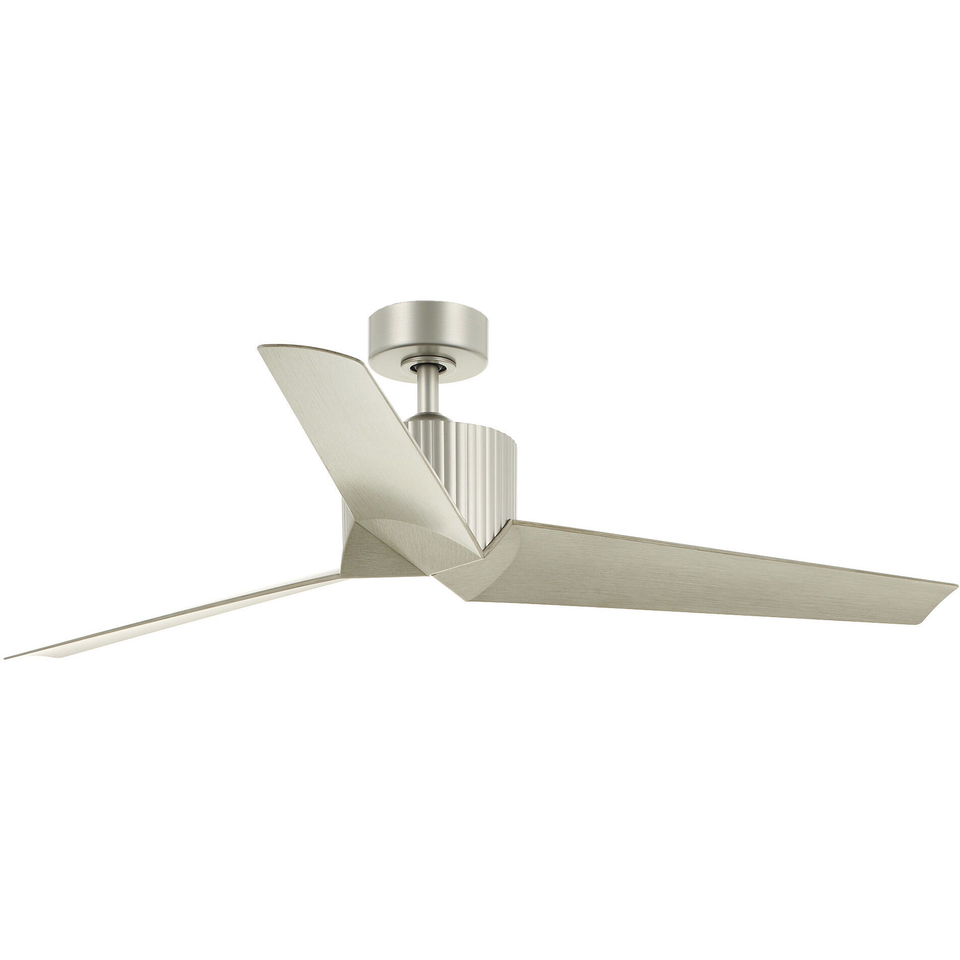 Almere 56 inch Brushed Nickel with Weathered White Walnut Blades Ceiling Fan