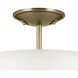 Shailene 3 Light 18 inch Natural Brass Semi Flush Light Ceiling Light