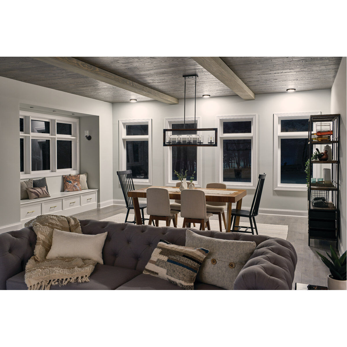 Zeo LED 7 inch Brushed Nickel Flush Mount Light Ceiling Light in 3000K