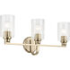 Gioe 3 Light 24.25 inch Champagne Bronze Vanity Light Wall Light