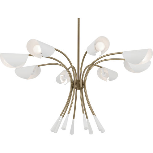 Arcus LED 45.5 inch Champagne Bronze with White Chandelier Ceiling Light