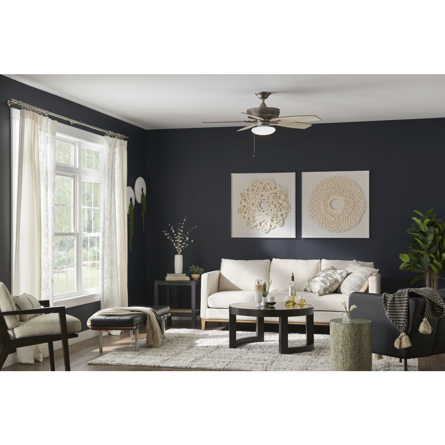 Soft Modern LED White Fan Light Kits