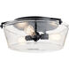 Alton 3 Light 19 inch Black Flush Mount Light Ceiling Light