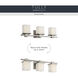 Tully 3 Light 24 inch Antique Pewter Wall Mt Bath 3 Arm Wall Light