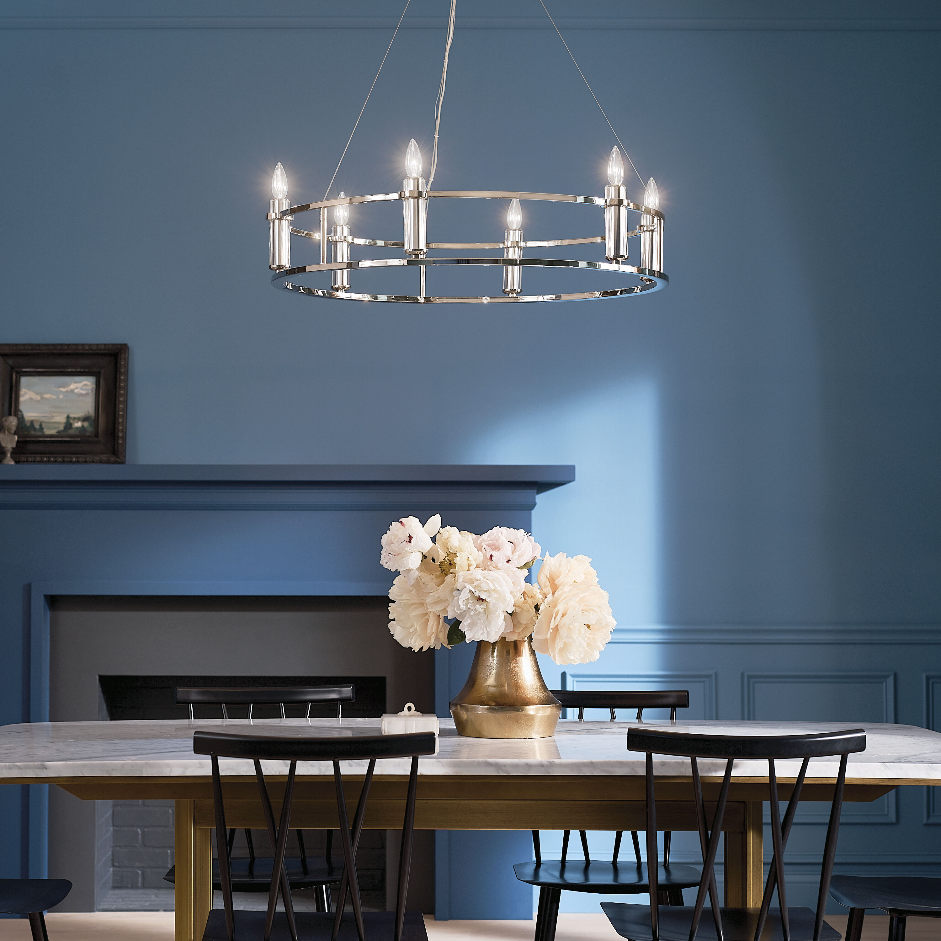 Rosalind 6 Light 33.25 inch Polished Nickel Chandelier Ceiling Light