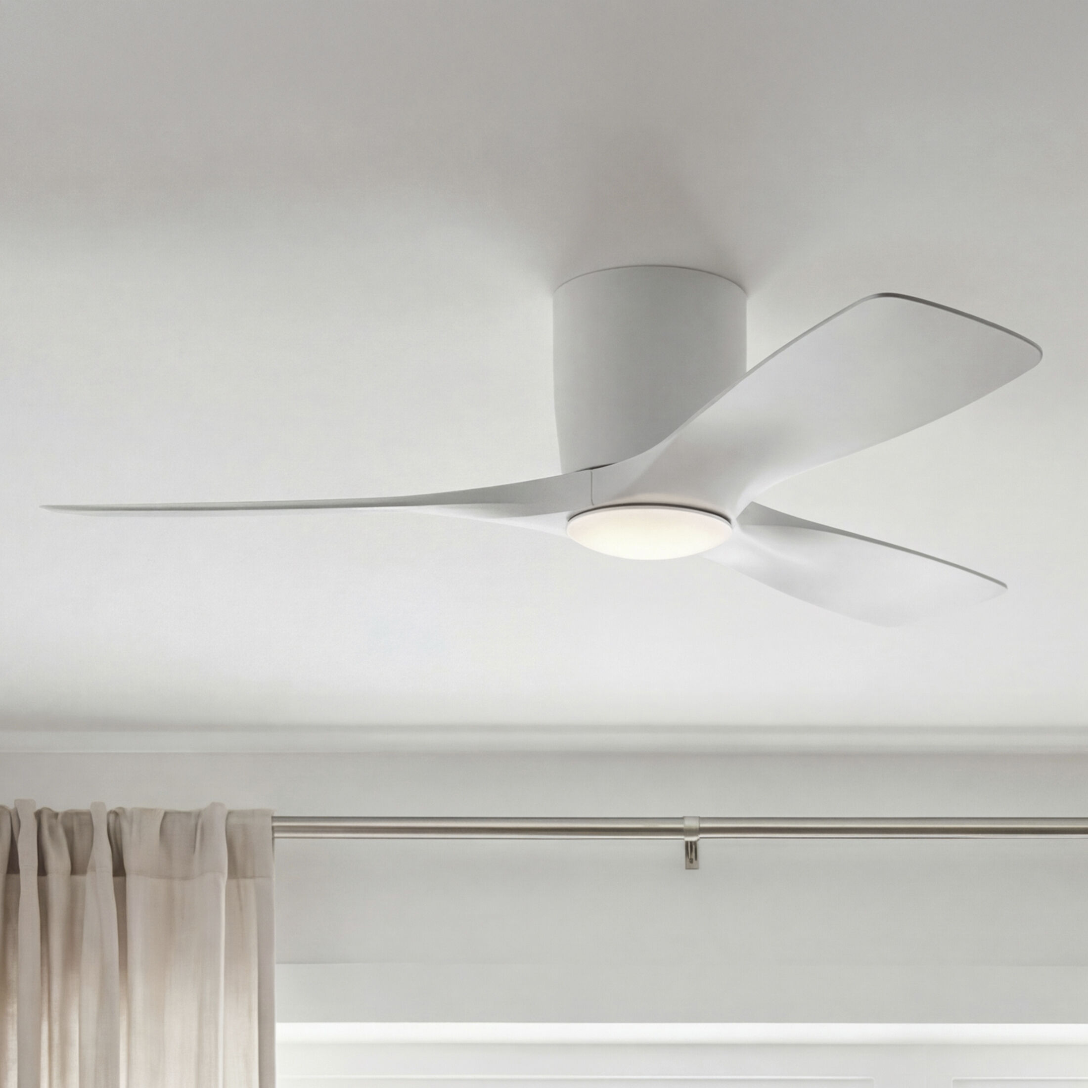 Volos 48 inch Matte White Ceiling Fan