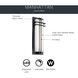 Manhattan LED 22 inch Textured Black Outdoor Wall, Medium