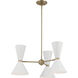 Phix LED 30.75 inch Champagne Bronze with White Chandelier Ceiling Light