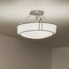 Alkire 3 Light 17 inch Brushed Nickel Semi Flush Light Ceiling Light