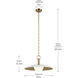 Kurio 1 Light White Pendant Ceiling Light