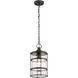 Mill Lane 1 Light 9 inch Anvil Iron Outdoor Hanging Pendant