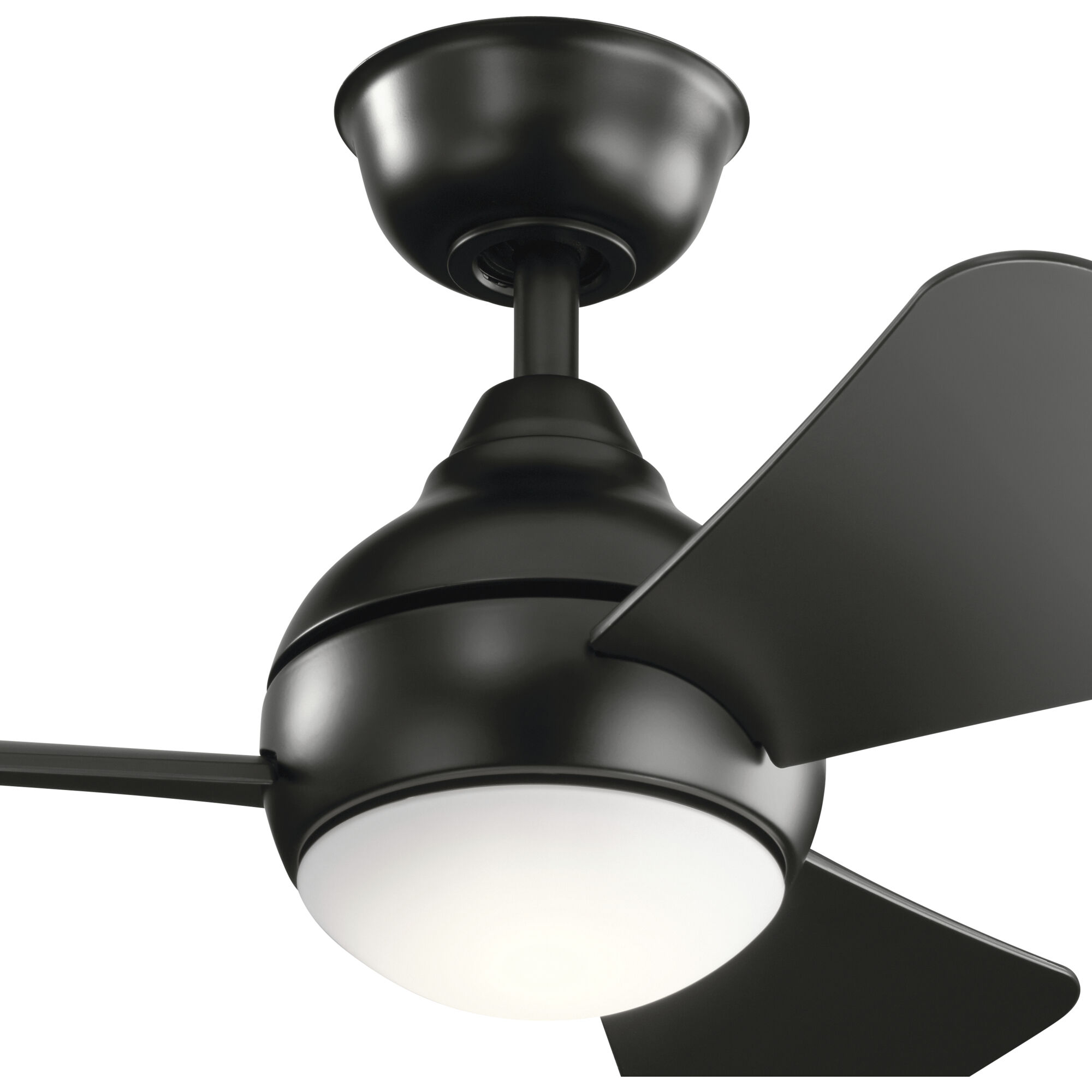 Sola 34 inch Satin Black Ceiling Fan