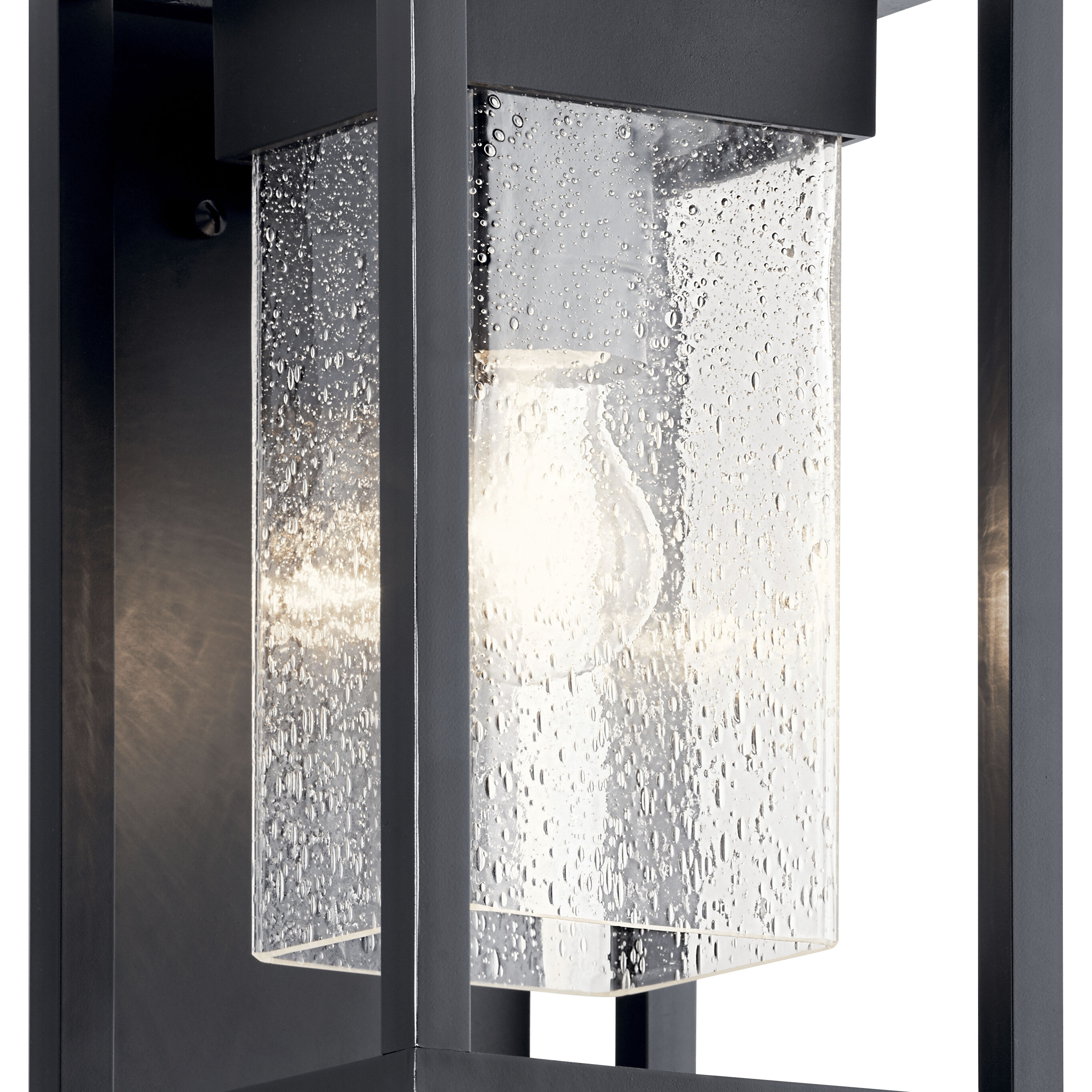 Mercer 1 Light 12 inch Black with Silver Highlights Outdoor Wall, Small