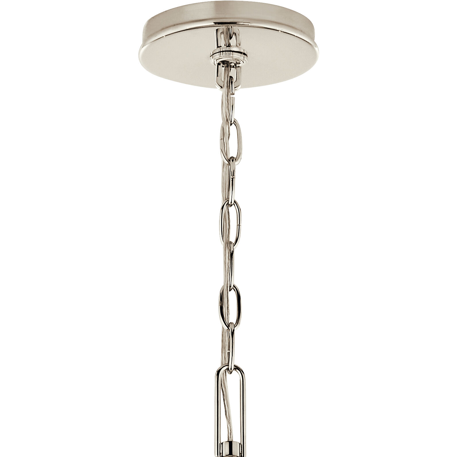 Malene 8 Light Polished Nickel Chandelier Ceiling Light, 1 Tier Large