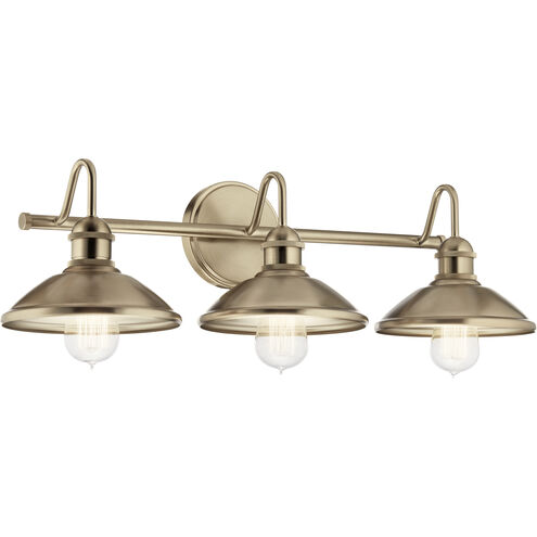 Clyde 3 Light 26.5 inch Champagne Bronze Bath Vanity Light Wall Light