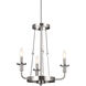 Homestead Vetivene 3 Light 20 inch Classic Pewter Mini Chandelier Ceiling Light, Vetivene