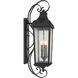 Forestdale 3 Light 31 inch Textured Black Outdoor Wall Sconce, X-Large