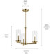 Crosby 3 Light Natural Brass Chandelier Ceiling Light