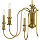 Homestead Karthe 6 Light 29 inch Natural Brass Chandelier Ceiling Light, Karthe
