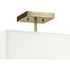 Shailene 3 Light 18 inch Natural Brass Semi Flush Light Ceiling Light