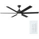 Solen 65 inch Matte Black Ceiling Fan