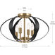 Cecil LED 17.75 inch Champagne Bronze with Black Flush Mount Ceiling Light