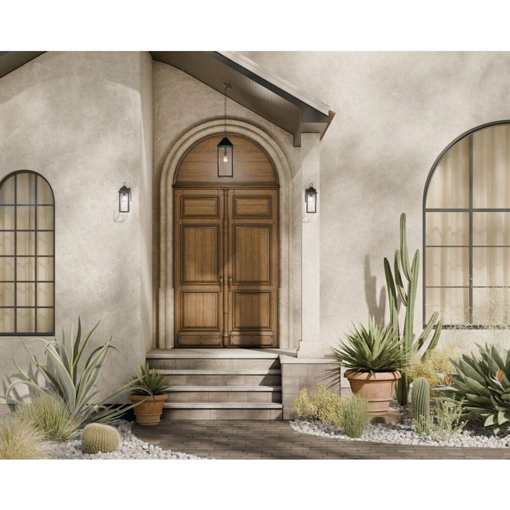 Prin 1 Light 14 inch Black Outdoor Wall Light, Small