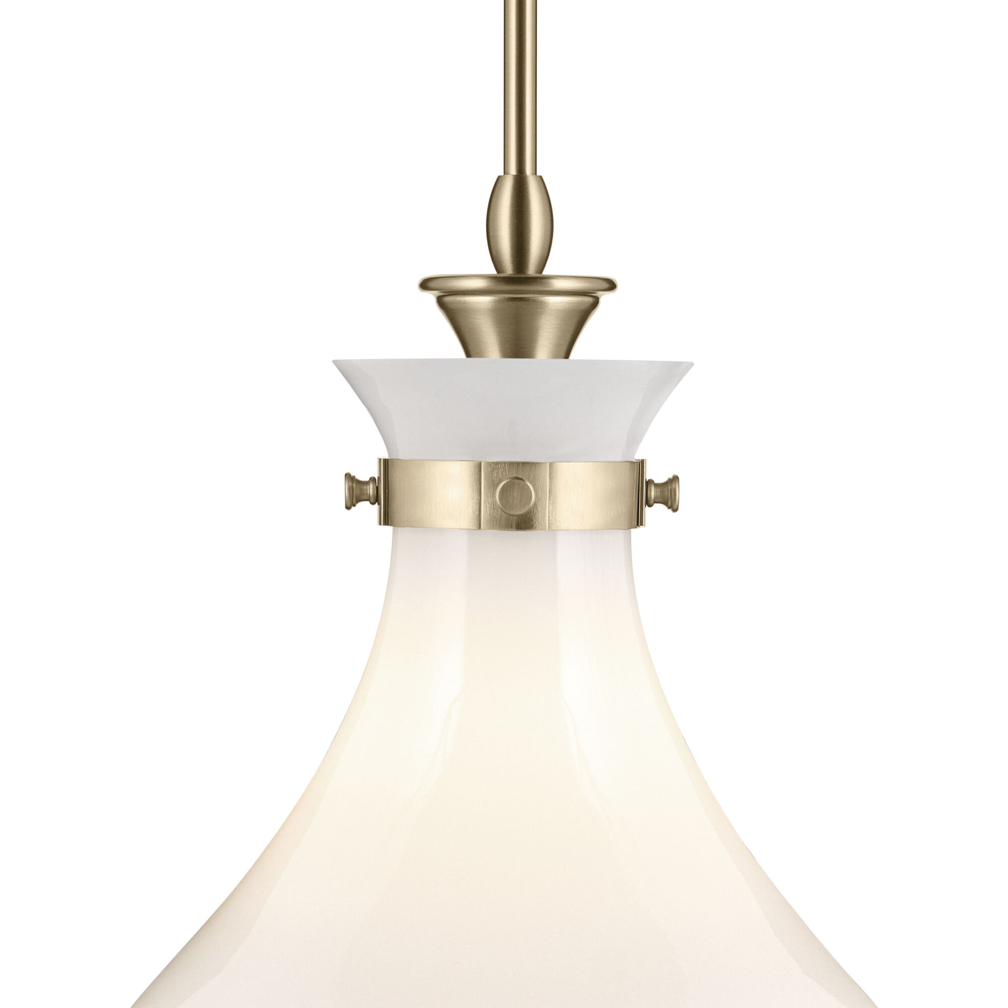 Laria 1 Light Champagne Bronze Pendant Ceiling Light in Opal