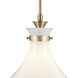 Laria 1 Light Champagne Bronze Pendant Ceiling Light in Opal